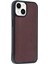 Apple iPhone 14 Uyumlu Premium Suni Deri Aras Kapak Bordo 2