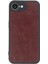 Apple iPhone 16E Uyumlu Premium Suni Deri Aras Kapak Bordo 2
