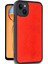 Apple iPhone 15 Uyumlu Premium Suni Deri Aras Kapak Kırmızı 2