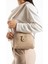 3 Bölmeli Çapraz Kullanıma Uygun Kadın Omuz Çantası Krem 3
