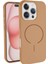 Apple iPhone 16 Pro Max Uyumlu Magsafe Özellikli Içi Kadife Silikon Aqua Kapak Desert 2