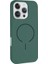 Apple iPhone 13 Uyumlu Magsafe Özellikli Içi Kadife Silikon Aqua Kapak Koyu Yeşil 1