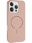 Apple iPhone 16 Pro Max Uyumlu Magsafe Özellikli Içi Kadife Silikon Aqua Kapak Pembe 1