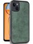 Apple iPhone 15 Uyumlu Premium Suni Deri Aras Kapak Koyu Yeşil 2