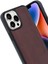 Apple iPhone 14 Pro Max Uyumlu Premium Suni Deri Aras Kapak Bordo 2