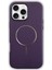 Apple iPhone 16 Pro Max Uyumlu Magsafe Özellikli Premium Deri Görünümlü Tax Kapak Mor 1