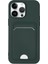 Apple iPhone 14 Pro Uyumlu Kartlıklı Kelvin Kapak Koyu Yeşil 1