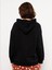 Lcw Vision Siyah Baskılı Kadın Kalın Hoodie 5