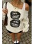 Kadın Ekru Oversize Sweatshirt – Baskılı Dudak Desenli, Sokak Stili, Rahat Kesim 1