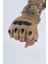 Combat Tactical Outdoor Kesik Parmaksız Eldiven Asker Polis Dağcı Sporcu Bisikletçi Kemik Eldiveni 2