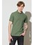 Regular Fit Normal Kesim %100 Pamuk Polo Yaka Haki Tişört 6