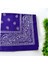 Unisex Etnik Desenli Çokamaçlı Mor Renk %100 Cotton Bandana 3