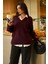 Mürdüm V Yaka Oversize Kadın Triko Kazak MG2149 1