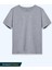 Kadın Kısa Kollu Rahat Kalıp %100 Pamuk T-Shirt Açık Gri Renk 1