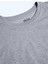 Kadın Kısa Kollu Rahat Kalıp %100 Pamuk T-Shirt Açık Gri Renk 2