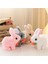 Elektronik Pilli Zıplayan Hareketli Peluş Sevimli Havuç Tavşan Oyuncak 18 Cm. Beyaz Gri Pembe Bej 3