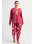 Pamuklu Kadın Büyük Beden Uzun Kol Pijama Takım , 504024 1