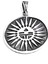 Modern Güneş Tasarımı Gümüş Kolye ucu 1