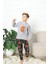 Yeni Stil Sonbahar/kış Erkek Çocuk Basketball Desenli Polar Pijama Takımı 4562 1