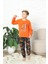 Yeni Stil Sonbahar/kış Erkek Çocuk Basketball Desenli Polar Pijama Takımı 4562 2