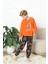 Yeni Stil Sonbahar/kış Erkek Çocuk Basketball Desenli Polar Pijama Takımı 4562 3