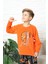 Yeni Stil Sonbahar/kış Erkek Çocuk Basketball Desenli Polar Pijama Takımı 4562 5