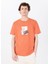 Bisiklet Yaka Baskılı Turuncu Erkek T-Shirt M5SM-TST1298 3