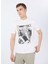 Bisiklet Yaka Desenli Beyaz Erkek T-Shirt M5GI33KBW41G018 Ss Bsc Movıe Guess 1