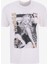 Bisiklet Yaka Desenli Beyaz Erkek T-Shirt M5GI33KBW41G018 Ss Bsc Movıe Guess 6