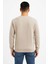 Erkek Üç Iplik Düz Bisiklet Yaka Sweatshirt - Bej 3