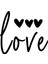 Love ve Kalpler Duvar Dekor Sticker 40 x 36 cm 1