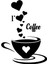I Love Coffee Sticker 20 x 28 cm 1