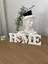 Home Yazılı Dekoratif Biblo Masaüstü Dekor - Beyaz 22 cm x 6 cm 2