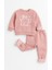 Kız Çocuk Mevsimlik Eşofman Takım Sweatshirt Alt Pamuklu Iki Ip Şardonlu Günlük Kombin 3-4-5-6 2