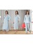Dvina Effortt Lohusa 4'lü Set - Sabahlık/pijama Takımı/gecelik Mavi - 4056 1