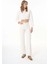 Krem Kadın Jean Pantolon PNT00145 4