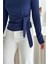 Kadın Belden Bağlamalı Uzun Kollu Bluz – Minimal & Şehirli Stil 3