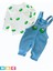 Sevimli Jean Erkek Kız Bebek Bluzlu Salopet 2li Takım Baby Outfit 2