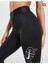 Leggings High Rise Yüksek Belli Pamuk Polyester Ince Siyah Tayt Ct 3