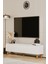 Mila beyaz Mdf 160 cm Tv Ünitesi-Raflı,kapaklı,ayaklı 2