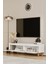 Mila beyaz Mdf 160 cm Tv Ünitesi-Raflı,kapaklı,ayaklı 4