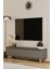 Mila gri Mdf 160 cm Tv Ünitesi-Raflı,kapaklı,ayaklı 2
