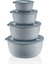 4 Lü Sızdırmaz & Hava Geçirmez Kase Seti - 4200ML, 2600ML, 1300ML, 500ML | Bpa Içermez | Mikrodalga & Bulaşık Makinesine Uygun (Gri) 1