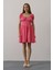 Beli Korseli Mini Elbise - Fuşya 2