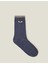 Bee Emb Sock Navy 4