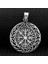 Viking Vegvisir Pusulası 925 Ayar Gümüş Erkek Kolye Ucu 1