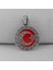 Gravur Işlemeliorta Boy Ay Yıldız 925 Ayar Gümüş Erkek Kolye Ucu 1