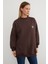 3 Iplik Kurdele Taş Işlemeli Oversize Sweatshirt 3