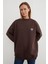 3 Iplik Kurdele Taş Işlemeli Oversize Sweatshirt 4