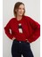 Ayıcık Nakışlı Oversize Crop Kazak 5